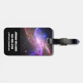 Eine galaktische Lichtshow in Spiralgalaxie Ngc 42 Gepäckanhänger (Rückseite horizontal)