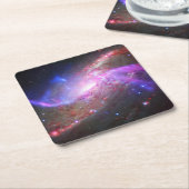 Eine galaktische Lichtshow in Spiralgalaxie Ngc 42 Rechteckiger Pappuntersetzer (angewinkelt)