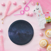 Eine Galaxie der Sterne am Nachthimmel Pappteller (Party)