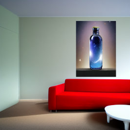 Eine Galaxie in einer Flasche | AI Art Poster