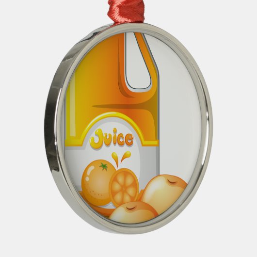 Eine Gallone Orangensaft Silbernes Ornament (Rechts)