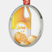 Eine Gallone Orangensaft Silbernes Ornament (Links)