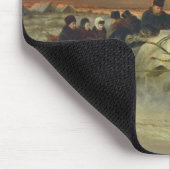 Eine galoppierende Winter-Troika an der Dämmerung Mousepad (Ecke)