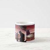 Eine ganz neue Welt - SciFi - Katze auf Mars Espressotasse (Vorderseite)