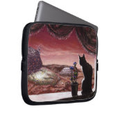 Eine ganz neue Welt - SciFi - Katze auf Mars Laptopschutzhülle (Vorne Rechts)