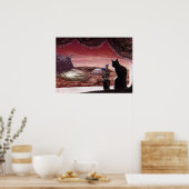 Eine ganz neue Welt - SciFi - Katze auf Mars Poster (Küche)