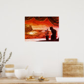 Eine ganz neue Welt - SciFi - Katze auf Mars Poster (Küche)