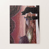 Eine ganz neue Welt - SciFi - Katze auf Mars Puzzle (Vertikal)