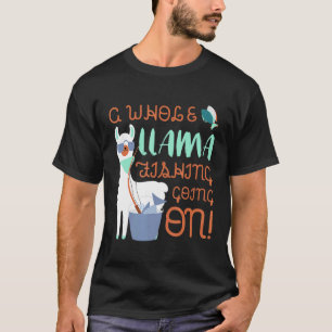Eine ganze Llama-Fischerei-Parodie inspiriert T-Shirt
