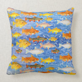 Eine ganze Menge Fisch im Meer Kissen