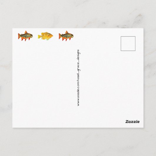 Eine ganze Menge Fisch im Meer Postkarte (Rückseite)
