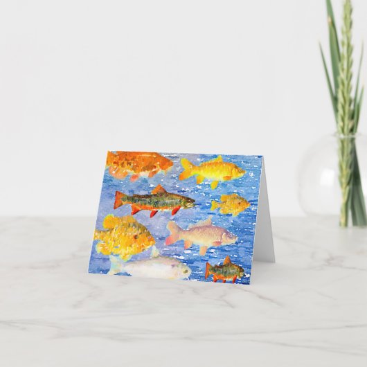 Eine ganze Menge Fisch in den Mitteilungskarten de (Vorderseite)