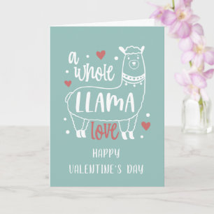 eine ganze Menge Lama Liebe Valentinstag Card Karte
