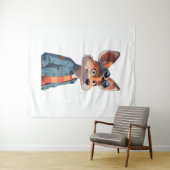 eine Ganzkörperfigur in der Animation des Cartoon. Wandteppich (Beispiel (Horizontal))