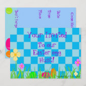 Eine Garten-Ei-Jagd Einladung (Vorne/Hinten)