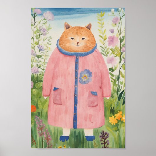 Eine Gartenkatze Poster (Vorne)