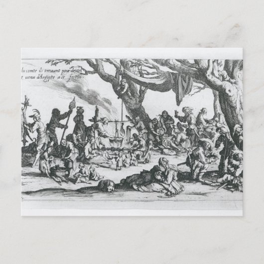 Eine Geburt in einem Sinti und Roma Camp Postkarte (Vorderseite)