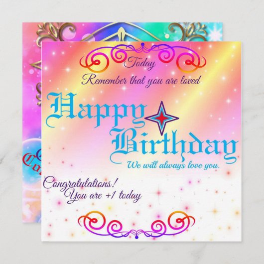 Eine Geburtstagkarte (Vorne/Hinten)