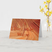 Eine Geburtstags-Welle Karte (Gelbe Blume)