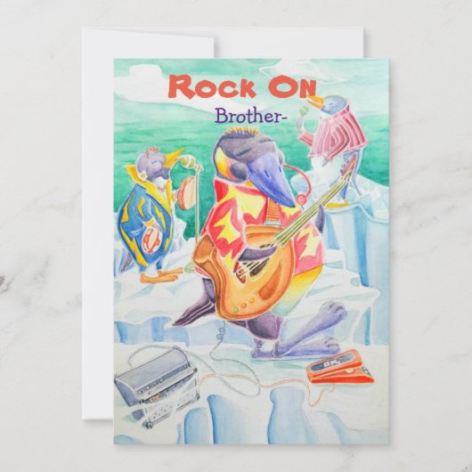 Eine Geburtstagskarte der Brüder. Dankeskarte (Vorderseite)