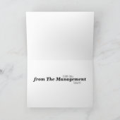 Eine Geburtstagskarte eines Mitarbeiters Karte (Innenseite)