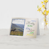 Eine Geburtstagskarte für den Chef. Karte (Gelbe Blume)
