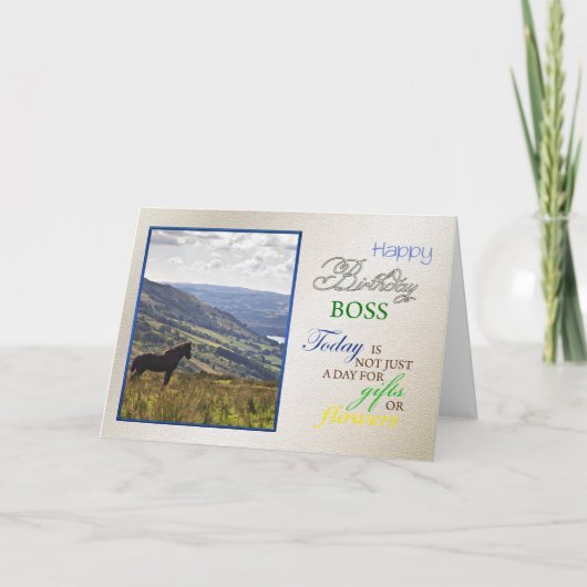 Eine Geburtstagskarte für den Chef. Karte (Vorderseite)
