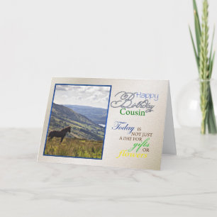 Eine Geburtstagskarte für den Cousin. Karte