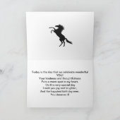 Eine Geburtstagskarte für den Freund. Karte (Innenseite)