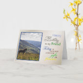 Eine Geburtstagskarte für den Freund. Karte (Gelbe Blume)