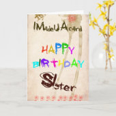 Eine Geburtstagskarte für die Schwester Karte (Gelbe Blume)