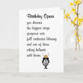 Eine Geburtstagsoper ein lustiges Geburtstagsgedic Karte (Gelbe Blume)