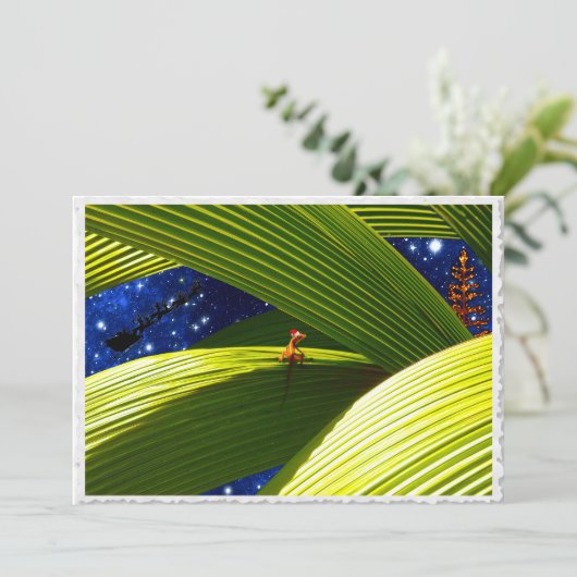 Eine Gecko Lizard's tropische Weihnachten (Stehend Vorderseite)