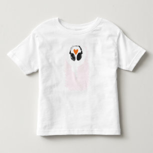 Eine Gedankenblase mit einem Herzen und Kopfhörer Kleinkind T-shirt