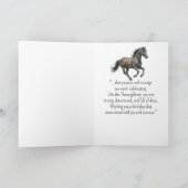 Eine gedankenvolle Pferdepersönlichkeit zum Geburt Karte (Innenseite)