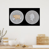 Eine Gedenkmünze aus Silber Poster (Küche)