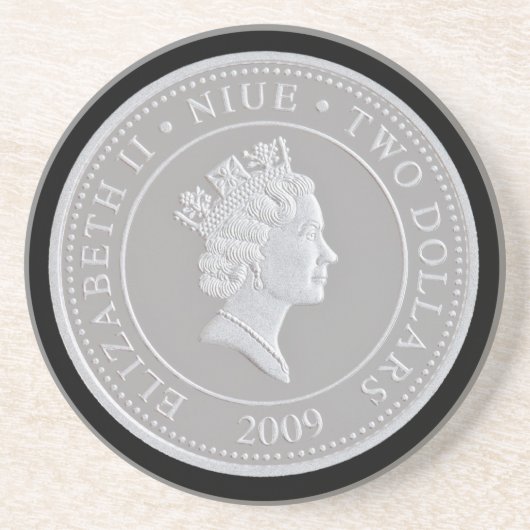 Eine Gedenkmünze aus Silber Untersetzer (Vorne)
