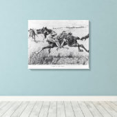 Eine Gefahr für die Ebenen Leinwanddruck (Insitu (Holzboden))