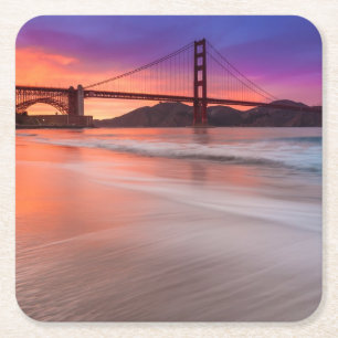 Eine Gefangennahme von San Franciscos Golden gate Rechteckiger Pappuntersetzer