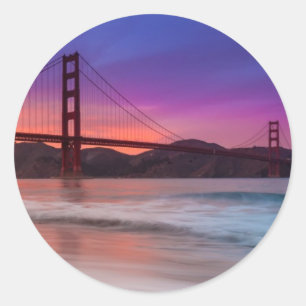 Eine Gefangennahme von San Franciscos Golden gate Runder Aufkleber