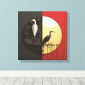 Eine gegensätzliche Szene der Natur Leinwanddruck (Insitu (Holzboden))