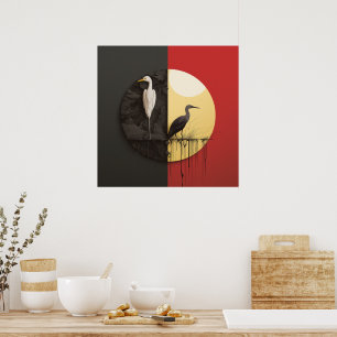Eine gegensätzliche Szene der Natur Poster