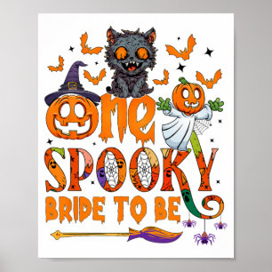 Eine geile Braut, um ein lustiges Halloween-Bräu z Poster