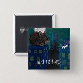 Eine geistige Maus- und Katzenjagd Button (Vorne & Hinten)