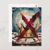 Eine gekreuzte Krone und keine Könige in Amerika Postkarte (Vorne/Hinten)