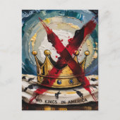Eine gekreuzte Krone und keine Könige in Amerika Postkarte (Vorderseite)
