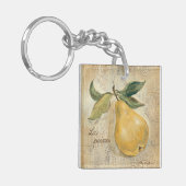 Eine gelbe Birne Schlüsselanhänger (Vorderseite links)