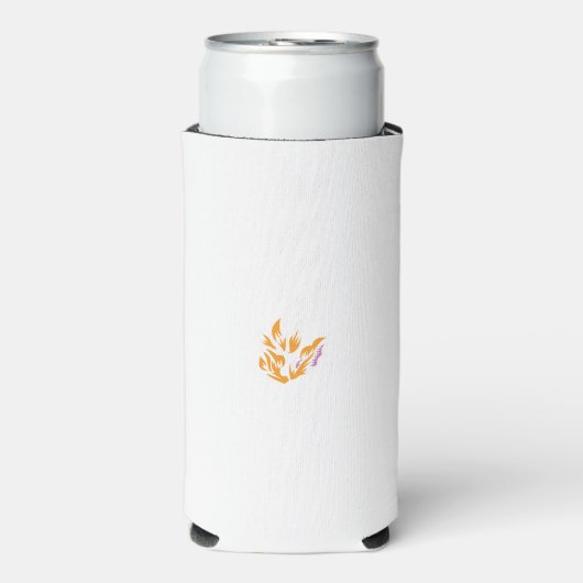 eine gelbe Blume mit Blätter auf weißem Hintergrun Selters Dosenkühler (Seltzer Vorderseite)