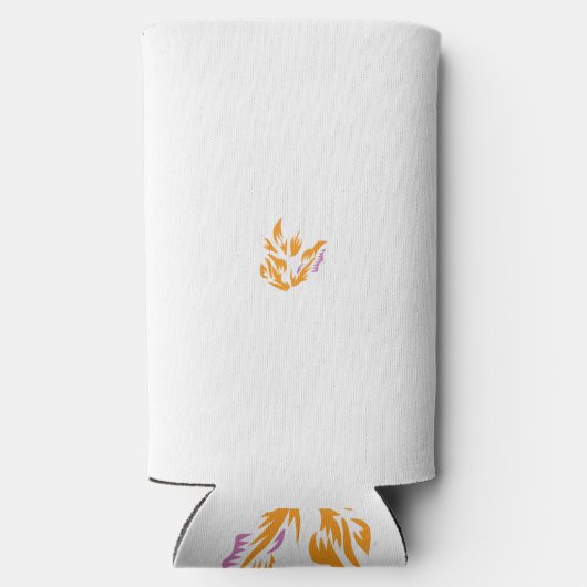 eine gelbe Blume mit Blätter auf weißem Hintergrun Selters Dosenkühler (Rückseite)