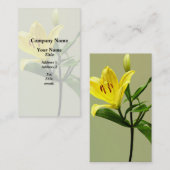 Eine gelbe Lilie Visitenkarte (Vorne/Hinten)